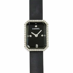 CHANEL Premiere H2434 Diamond Bezel Women's Watch with 4 Diamonds, Black Rubber Quartz Movement