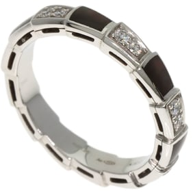 Bvlgari Serpenti Viper Shell Diamond #54 Ring in 18K White Gold for Women