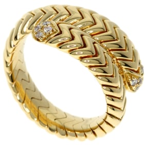 Bvlgari Spiga Vintage Diamond Ring in 18K Yellow Gold for Women