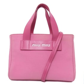 Miu Miu Miu 5BA176 2-Way Canvas Handbag for Women