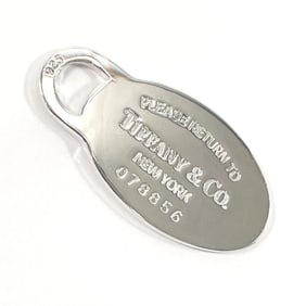 TIFFANY & Co. Tiffany Return to Oval Tag Pendant Top, 925 Sterling Silver, Unisex