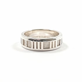 TIFFANY & Co. Tiffany Atlas Ring, 925 Sterling Silver, Size 13, Women's