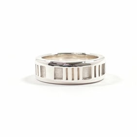 TIFFANY & Co. Tiffany Atlas Ring, 925 Sterling Silver, Size 11, Women's