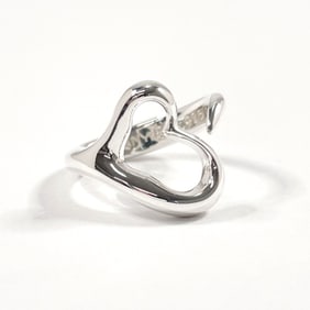 TIFFANY & Co. Tiffany Heart Elsa Peretti Ring, 925 Sterling Silver, Size 9, Women's