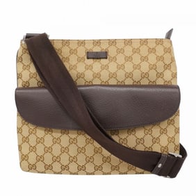Gucci GG Canvas Shoulder Bag 256100 Brown Women's