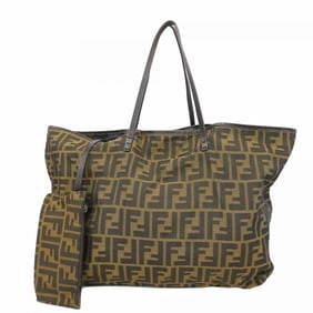 Fendi Zucca nylon tote bag, brown, for women