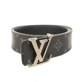 Louis Vuitton Monogram Eclipse Centurion LV Initial Belt M9043 Black Men's