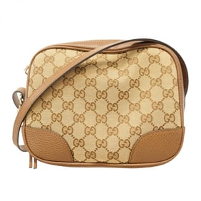 Gucci GG Canvas Shoulder Bag 449413 Brown Women's