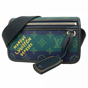Louis Vuitton Monogram Heritage Bosphor Wearable Wallet Shoulder Bag M15173 Navy Green Men's