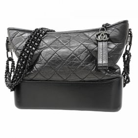 Chanel Gabriel Shoulder Bag Chain in Black Calfskin for Women