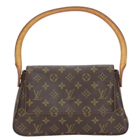 Louis Vuitton Mini Looping Shoulder Bag M51147 Monogram Leather Brown Women's LOUIS VUITTON