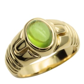 Bvlgari Women's Ring, 18K Yellow Gold, Green Peridot, Approx. 8.5g
