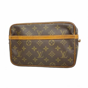Louis Vuitton Monogram Compiègne 23 Clutch Bag M51847 Brown Men's/Women's P1759335