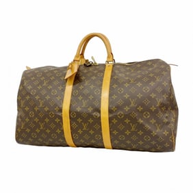 Louis Vuitton Monogram Keepall 55 Boston Bag M41424 Brown Men's/Women's P1759333