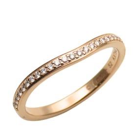 Cartier Ballerina Curve Wedding Ring, 52mm, 18KPG, Diamond, Approx. 2.2g, Semi-Pavé Setting, Size
