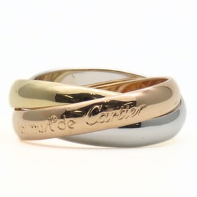 Cartier Trinity Classic Ring, Size 49, 18K Yellow Gold, Gold PG, White Approximately 7.0g, Women's