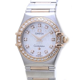 OMEGA Constellation Mini 12P Diamond 1360.75.00 Women's Watch 18K Gold x Stainless Steel 40171