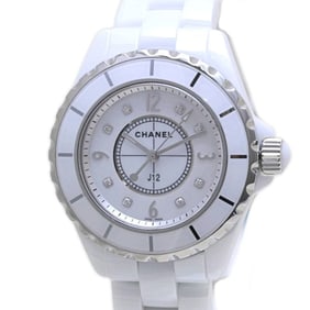 CHANEL J12 33mm 8-Piece Diamond Watch H2422 Women's White Ceramic and Stainless Steel 40159