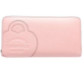 TIFFANY & Co. Round Return to Tiffany Long Wallet, Leather, Pink, Women's, 188597