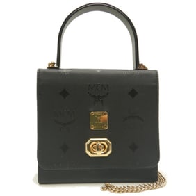 MCM Mini Handbag in Visetos, Black, Women's, 253345