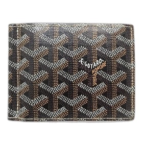 GOYARD Santos PM Bifold Wallet in Noir Natural, Women's, 188593