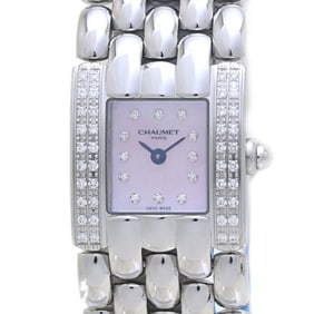 Chaumet Kaysis Double Diamond Dial 099356-061 Women's Stainless Steel Watch 40173