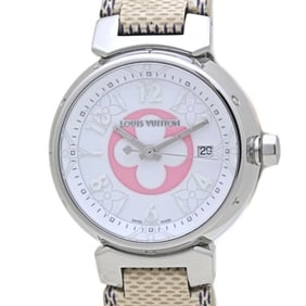 LOUIS VUITTON Tambour PM Azur 28mm QA007Z Japan Exclusive Women's Watch 40162