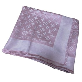 LOUIS VUITTON Louis Vuitton Monogram Large Stole Shawl Pink Women's