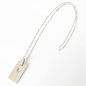 GUCCI G Plate Necklace in SV925 Silver for Men and Women