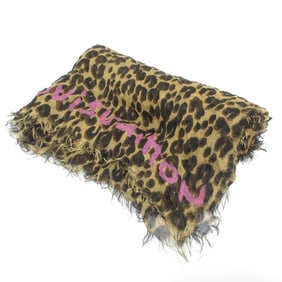 LOUIS VUITTON Etoile Leopard Print Shawl/Stole M72215 Brown/Pink Women's