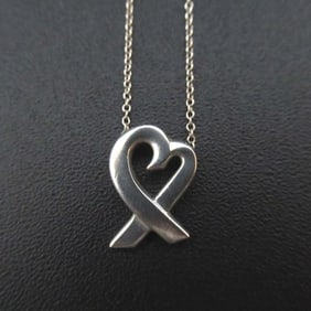 Tiffany & Co. Paloma Picasso Loving Heart Necklace Pendant in 925 SV Silver for Women