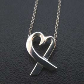 Tiffany & Co. Paloma Picasso Loving Heart Necklace Pendant in 925 SV Silver for Women