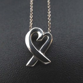 Tiffany & Co. Paloma Picasso Loving Heart Necklace Pendant in 925 SV Silver for Women