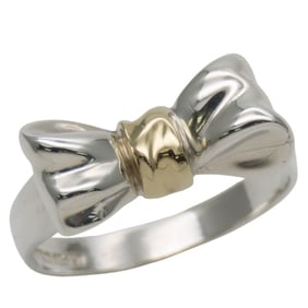 Tiffany & Co. Ribbon Ring, SV925 and 18KYG, approximately 3.6g, Silver, Two-tone, Women's