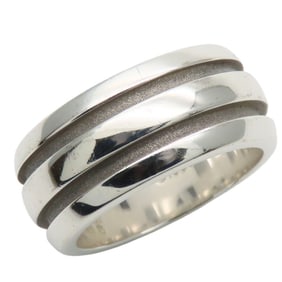 Tiffany & Co. Grouped Double Line Ring, SV925, approximately 10.1g, Silver, Women's