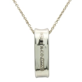 Tiffany & Co. 1837 Narrow Oval Loop Necklace, 925 Sterling Silver, approximately 13.0g, Women's,