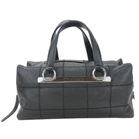 Chanel Chocobar Caviar Skin Black Mini Boston Bag, Size 9, Women's, CHANEL