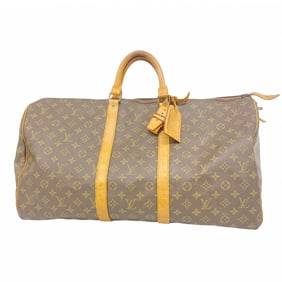 Louis Vuitton Monogram Keepall 55 Boston Bag M41424 Brown Men's/Women's P1732750