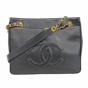 Chanel Shoulder Bag Chain Lambskin Black Women's P1731565
