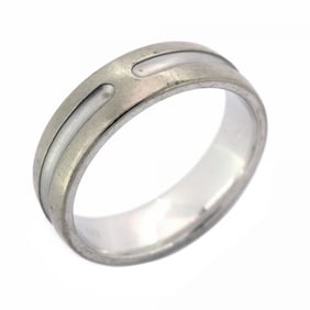 Hermes Hermès Empreinte Ring, 18K White Gold, #55, Men's/Women's, P1728224