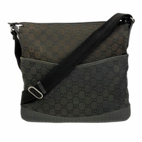 Gucci GG Canvas Shoulder Bag 145857 Black Women's P1702888