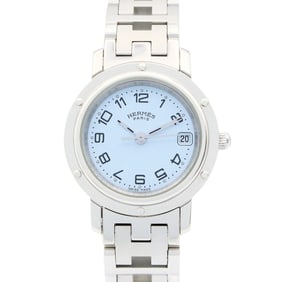 Hermès Clipper Watch, Stainless Steel, Women's, White, CL4.210