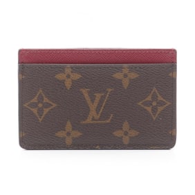 Louis Vuitton Porte Carte Sample Monogram Fuchsia Leather Business Card Case, Women's, Brown and
