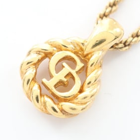 Christian Dior Dior CD logo necklace, gold-plated, for women.