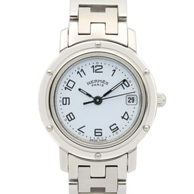 Hermès Clipper Watch, Stainless Steel, Women's, White, CL4.210