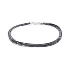 BVLGARI choker accessories in leather and stainless steel, available black silver for men women.
