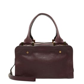 Chloé Chloe Dalston handbag in wine red and burgundy leather for women.