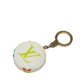 Louis Vuitton Monogram Multicolore Astropil Charm Keychain M51911 White Gold Plated Women's LOUIS