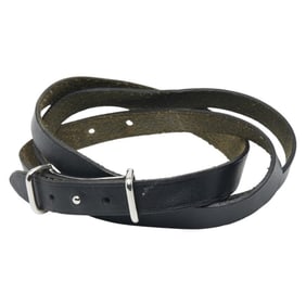 Hermes Api II Bracelet in Black and Silver Leather Metal for Women