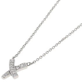 Tiffany Kiss Diamond Necklace in Platinum PT950 for Women